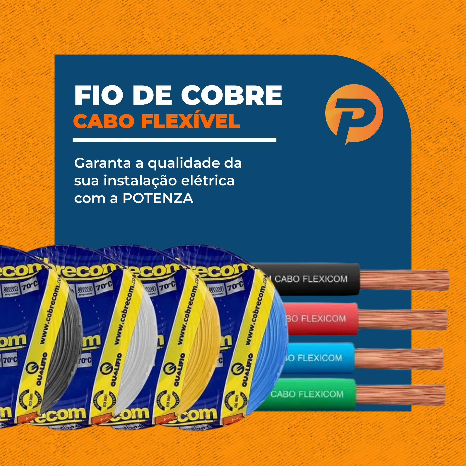 Fio de cobre cabo flexível - Potenza
