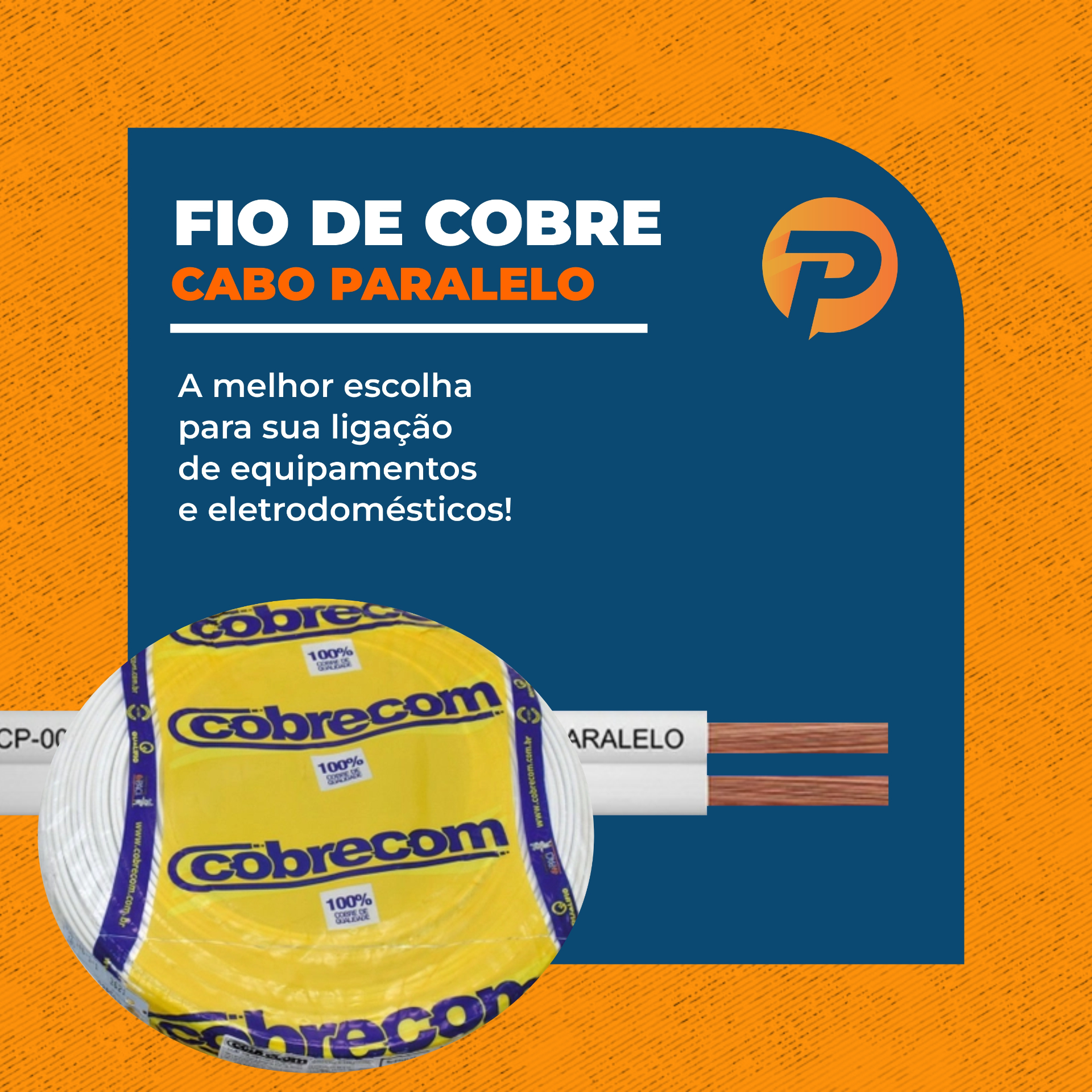 Fio de cobre cabo paralelo - Potenza